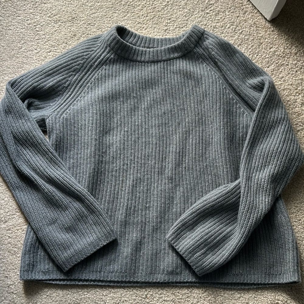 Quince Mongolian Cashmere Fisherman Crewneck Sweater